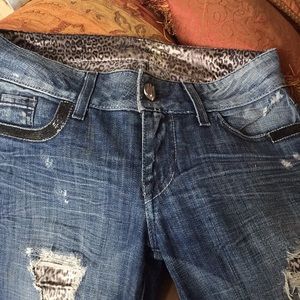 Marciano leopard/sequins embellished jeans!